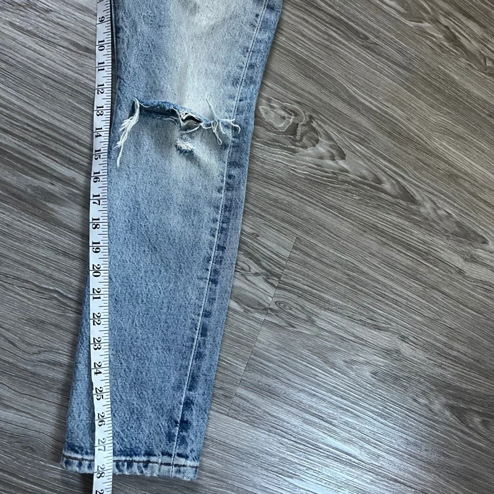 Levis 501 White Oak Cone Denim Selvedge Jeans Light Wash Distressed 26x28 Mens